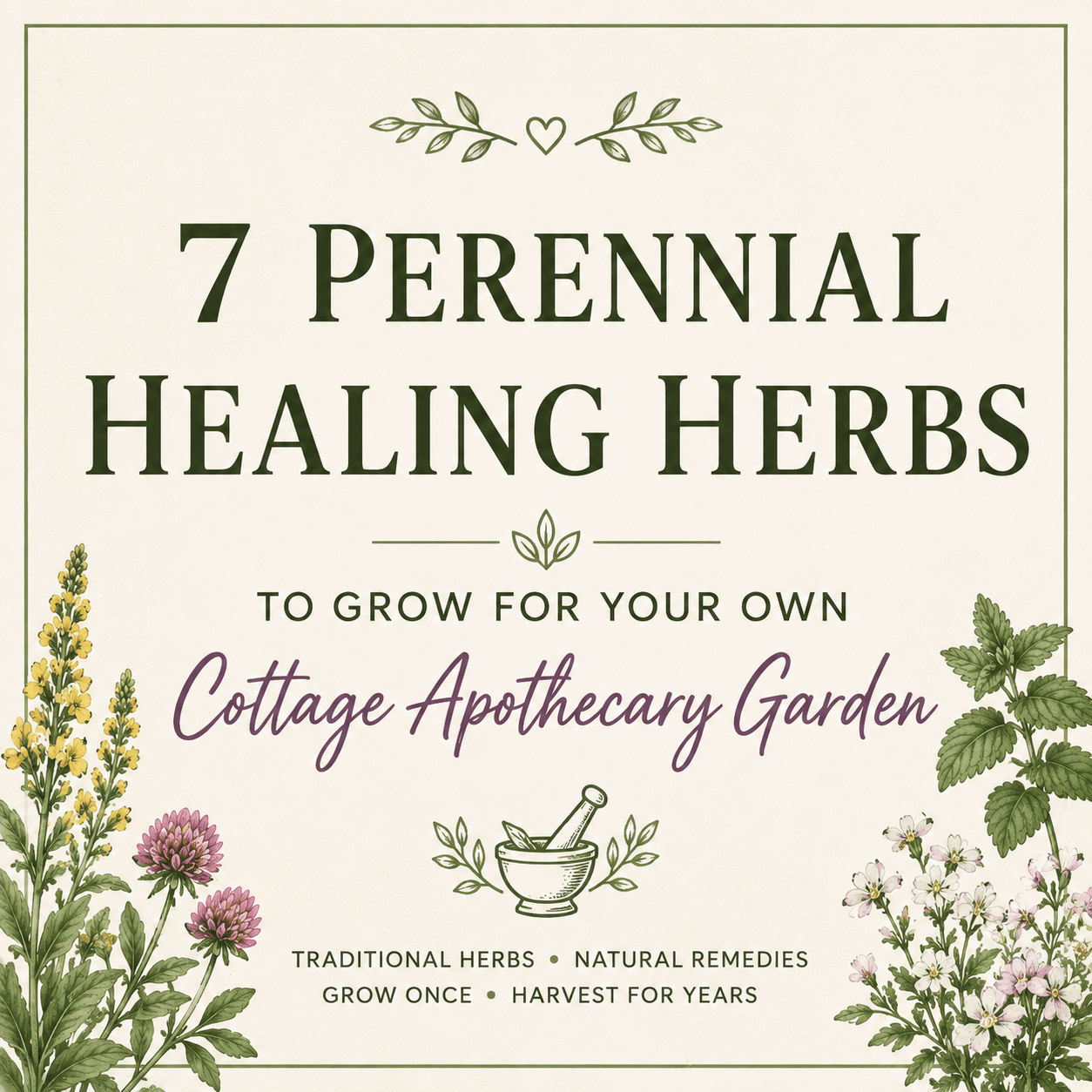 7 Perennial Healing Herbs to Grow for Your Own Cottage Apothecary Garden - The Healing Herb Garden