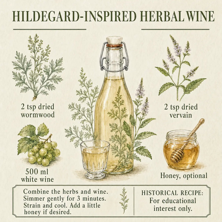 Hildegard-Inspired Wormwood & Vervain Herbal Wine