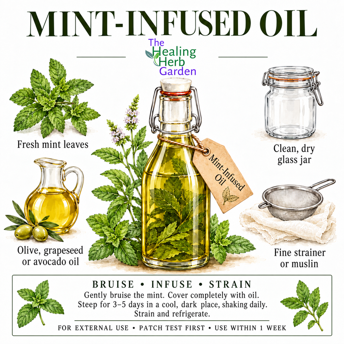 How to Make Mint-Infused Oil at Home – Recipe, Uses & Mint Folklore
