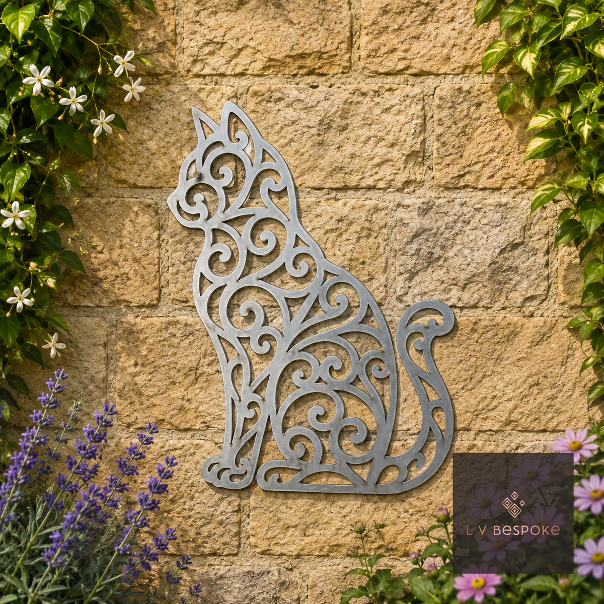 Cat and Dog Garden Wall Art