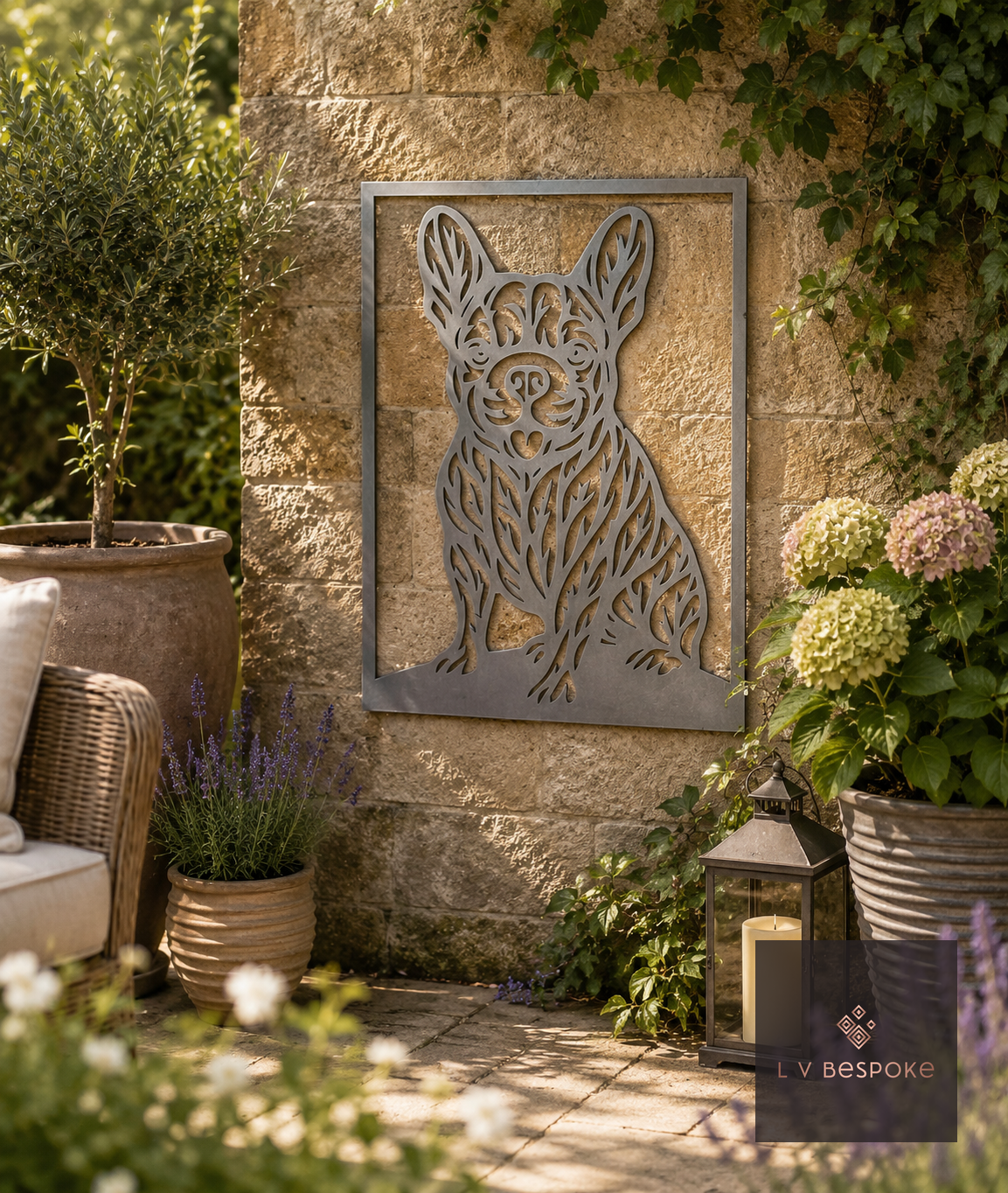 Cat and Dog Garden Wall Art