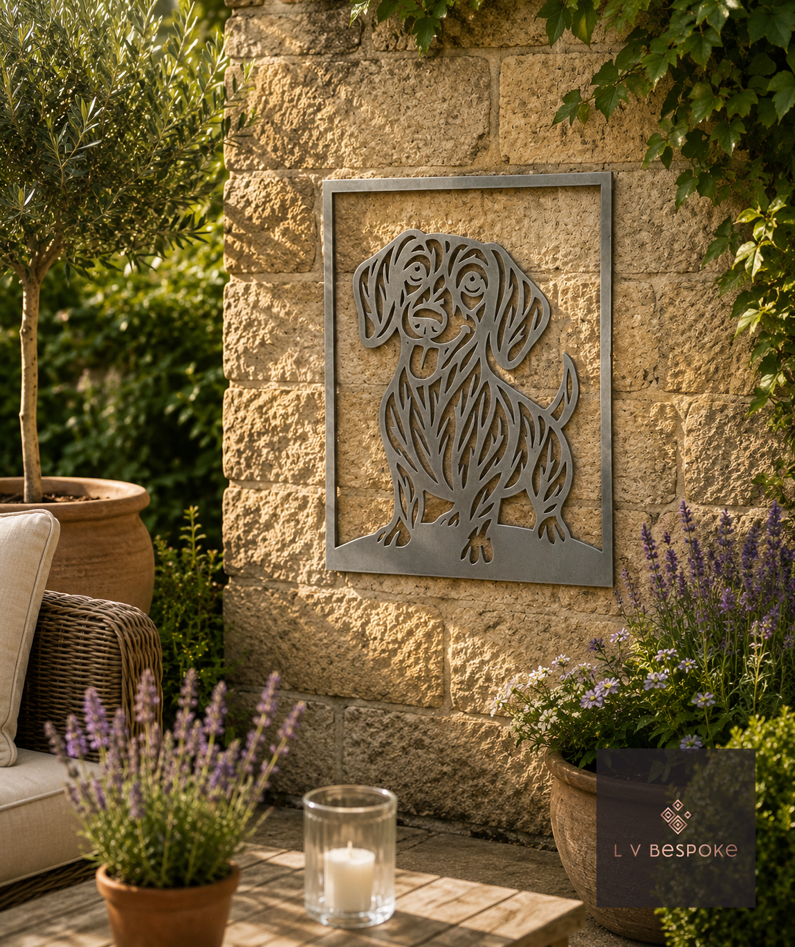 Cat and Dog Garden Wall Art
