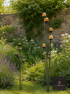 Cluster of 5 Marble Garden Stakes