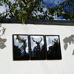 Highland Stag Mirror Panel Set