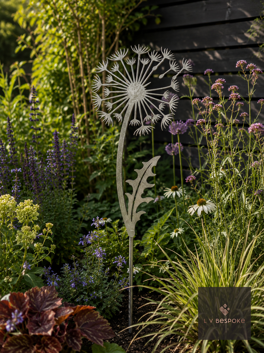 Tall Floral Garden Stake