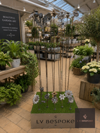 Short Floral Garden Stake