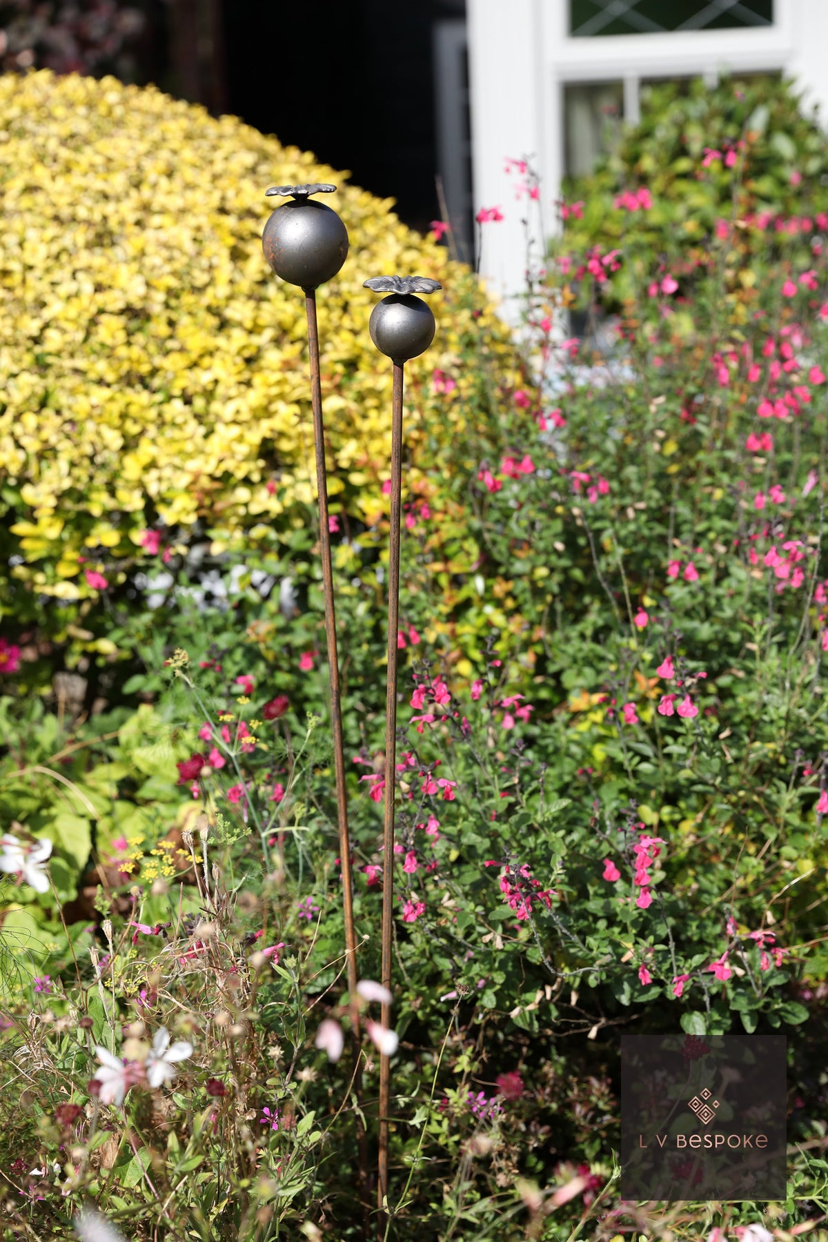 Tall Floral Garden Stake