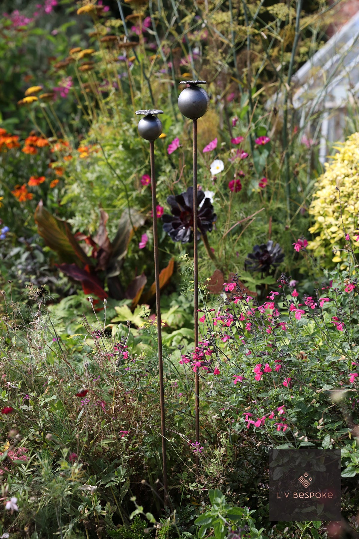 Tall Floral Garden Stake