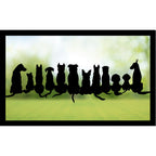 Silhouette Dogs Garden Mirror