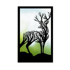 Turning Stag Garden Mirror