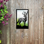 Turning Stag Garden Mirror