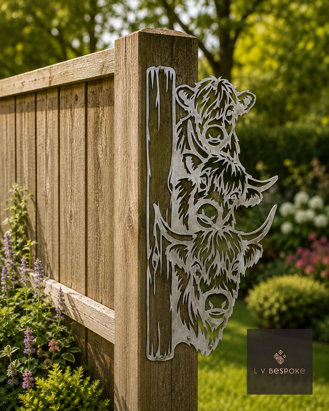 Highland Cow Garden Wall Art
