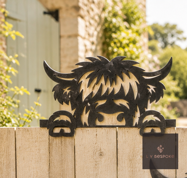 Highland Cow Garden Wall Art
