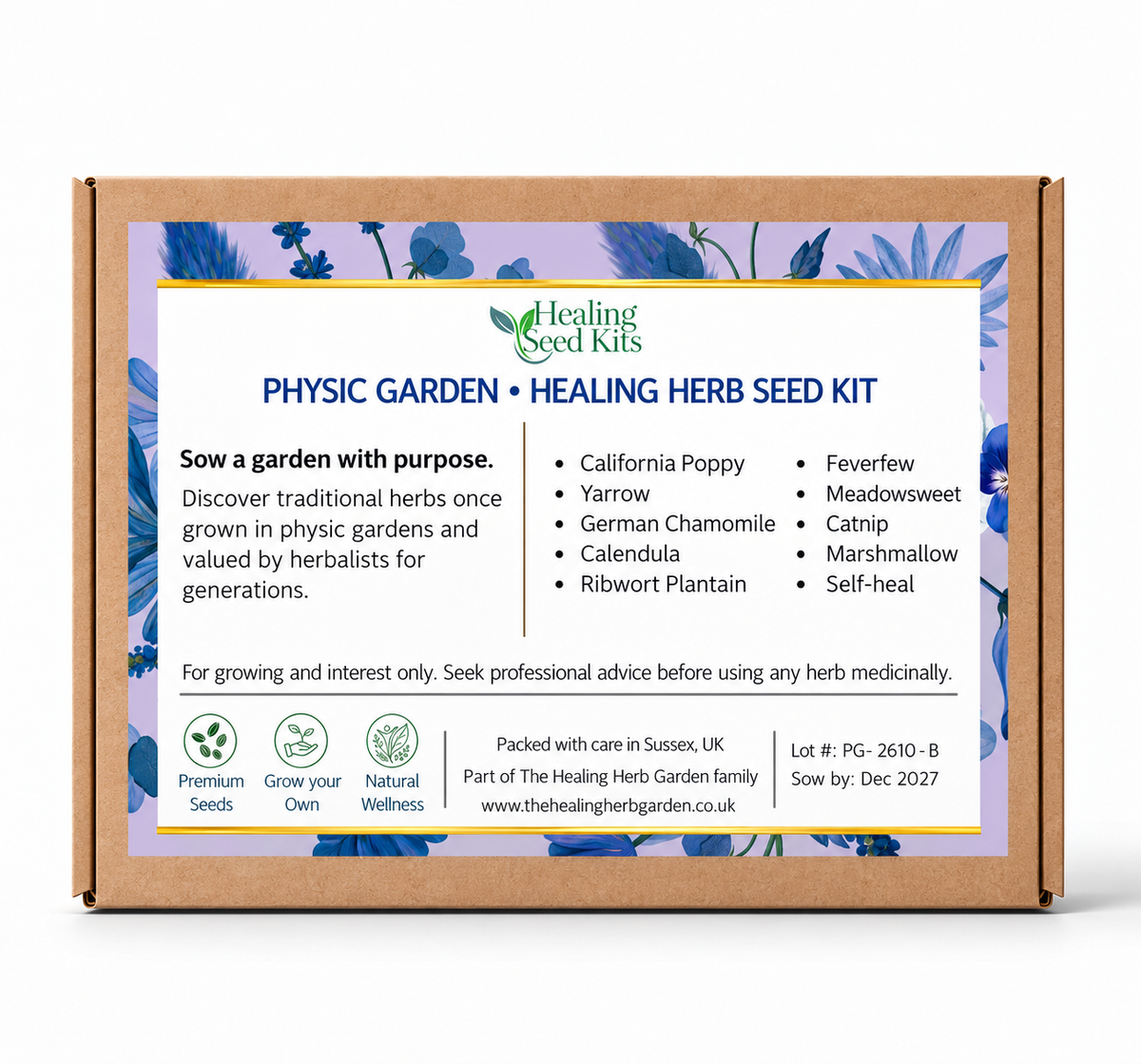 Physic Garden Healing Herb Seed Kit