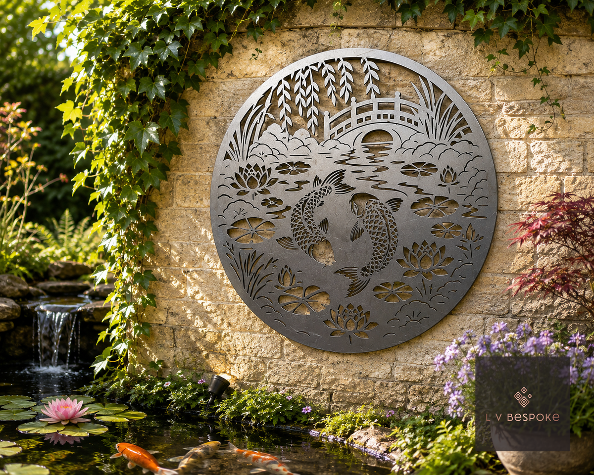 Pond and Wildlife Garden Wall Art