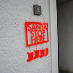 SunCatcher Christmas Sign 'Santa Stop Here'