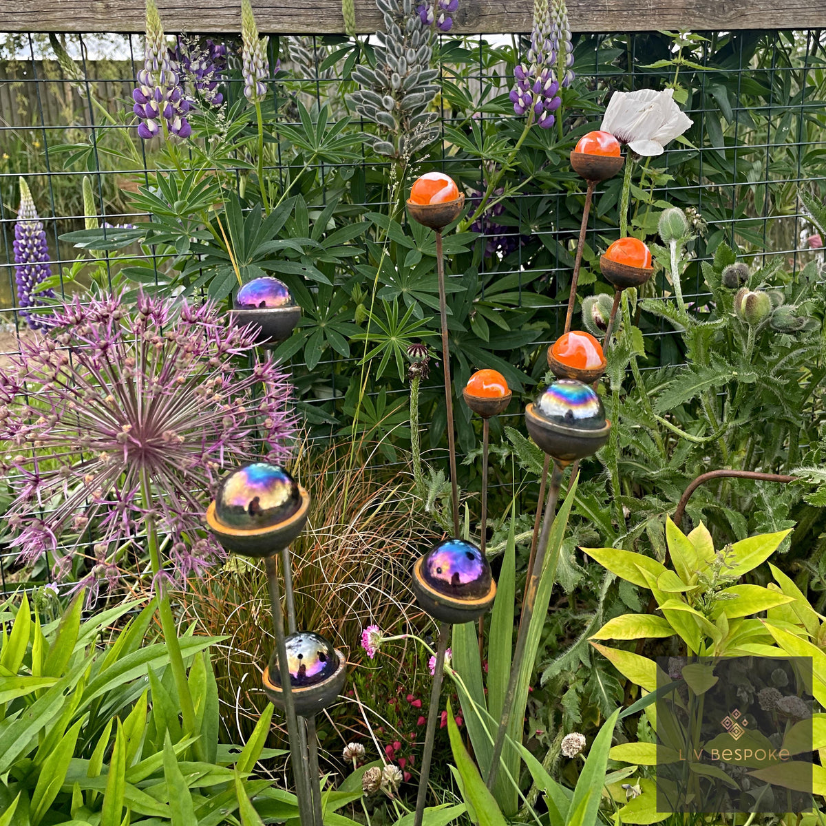 Marble Sun Catcher Garden Stake