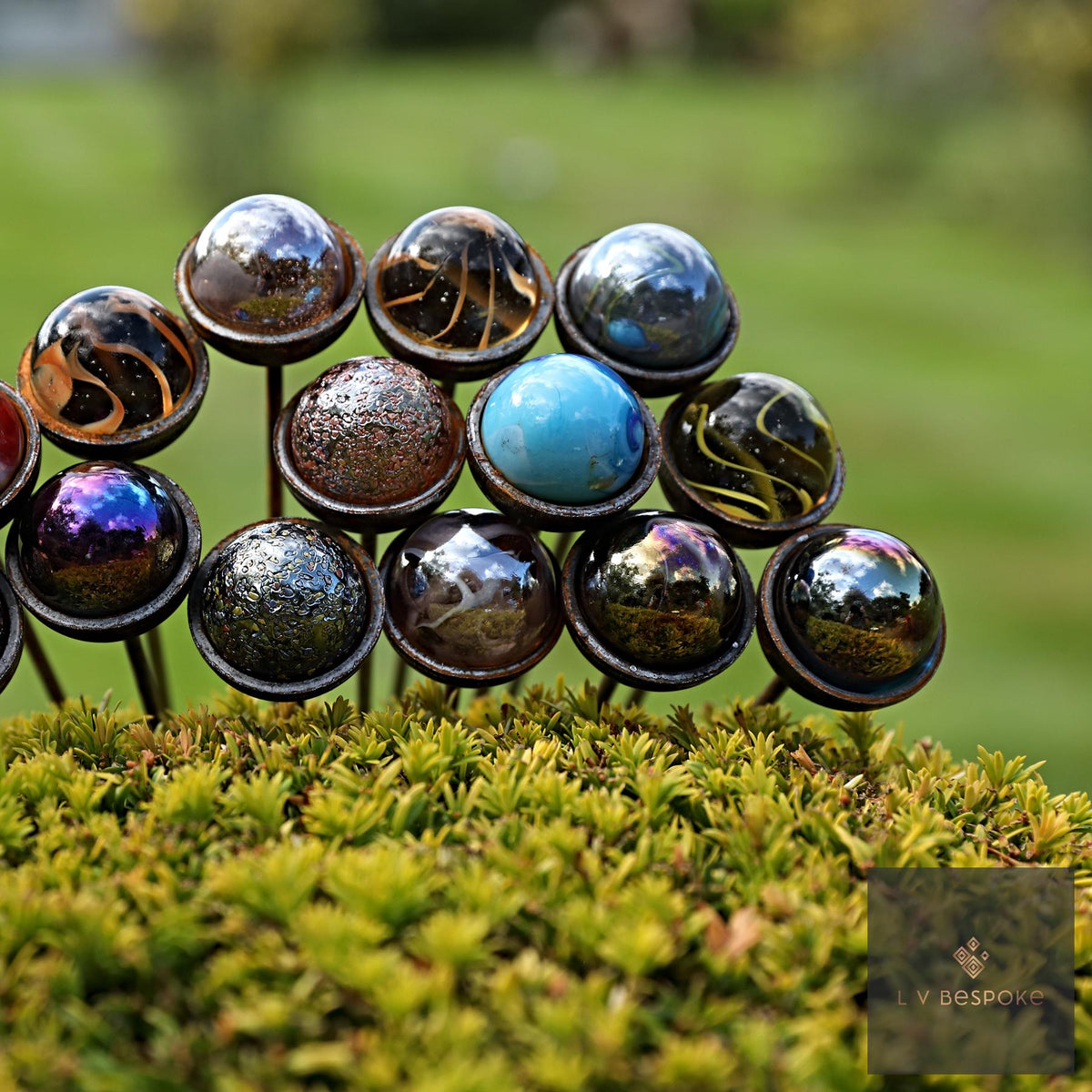 Marble Sun Catcher Garden Stake
