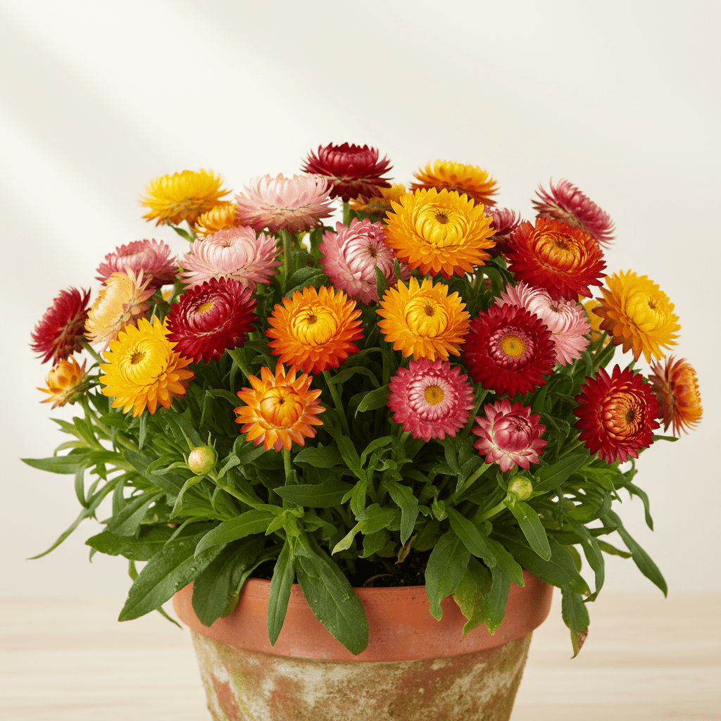 Strawflower Plant UK - Colourful Flower for Borders & Drying - The Healing Herb Garden