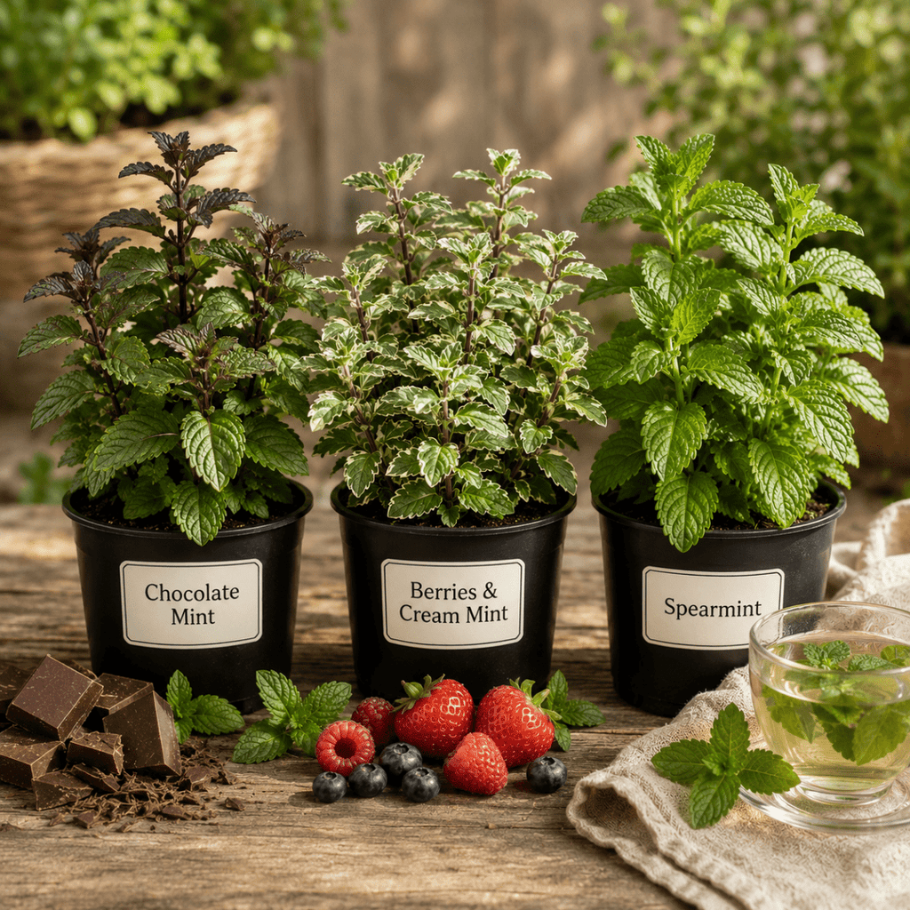 The Gourmet Mint Trio™ – Collection of 3 Unique Mint Plants - The Healing Herb Garden