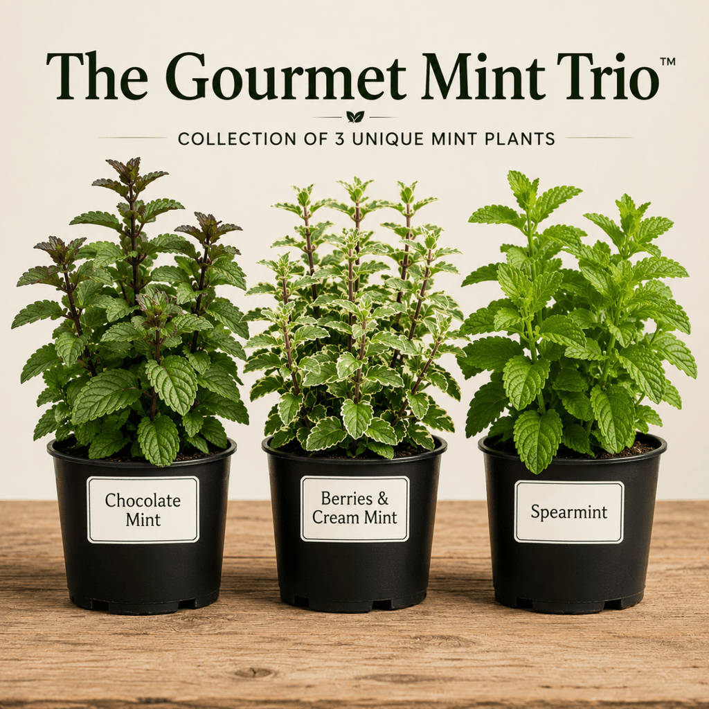 The Gourmet Mint Trio™ – Collection of 3 Unique Mint Plants - The Healing Herb Garden