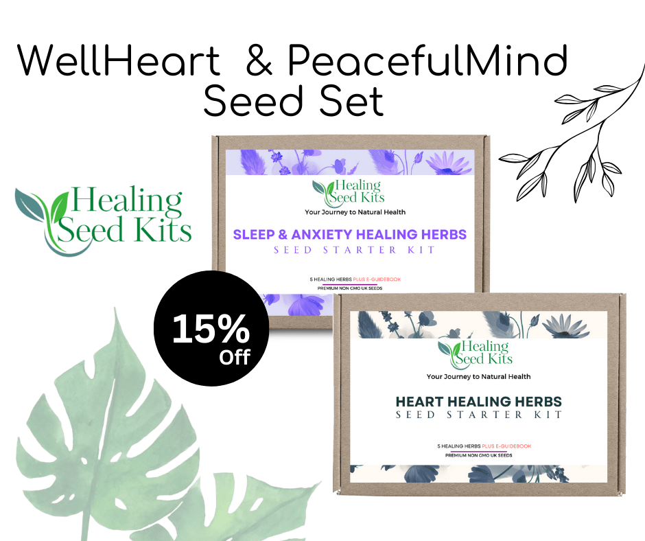 WellHeart & PeacefulMind Seed Set - The Healing Herb Garden